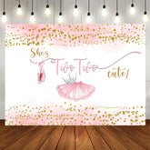 Rosa Rock Gold Glitzer Kulisse für den 2. Geburtstag